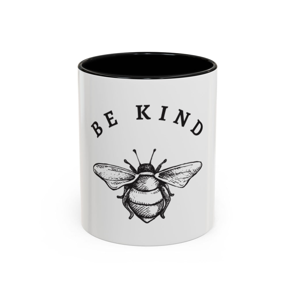 Be Kind Bee Accent Coffee Mug – Inspirational Ceramic Coffee Cup (11/15oz)