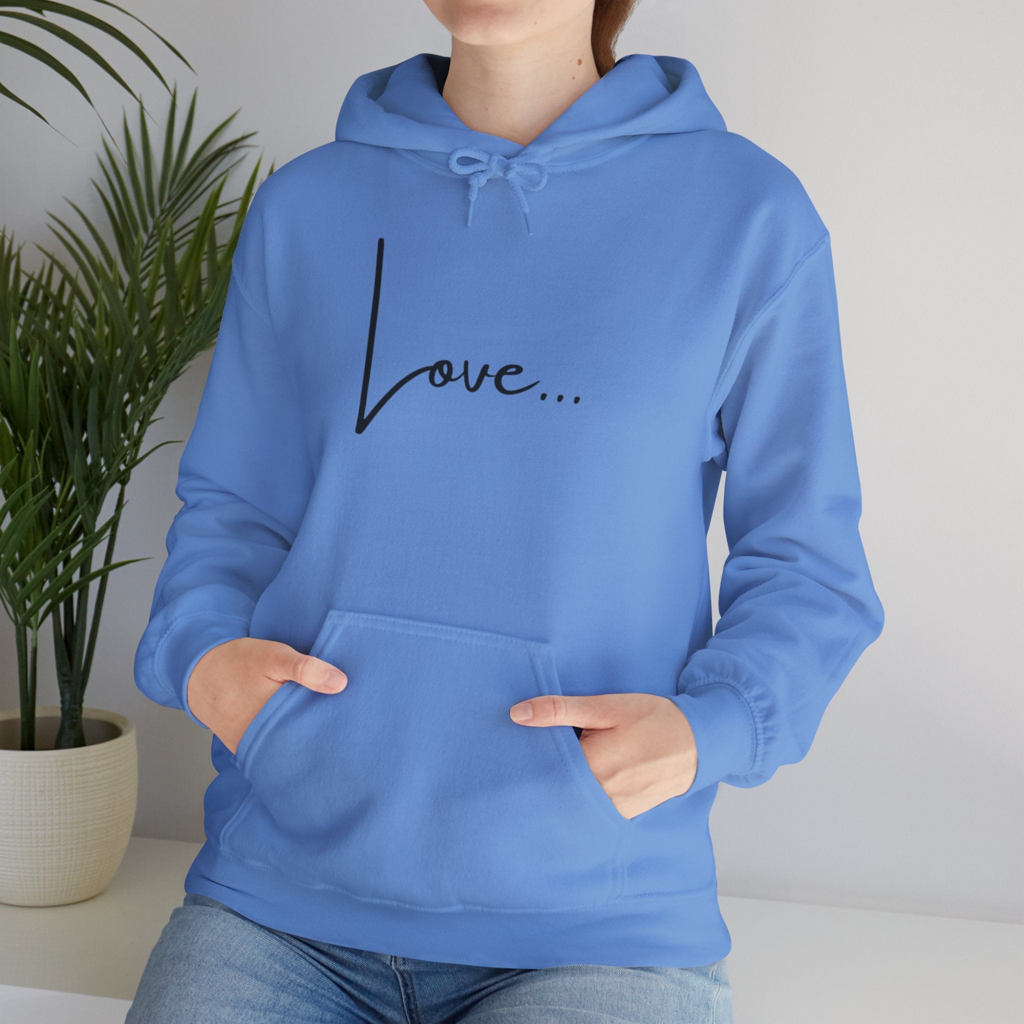 Love... Hoodie — Minimal Script Love Pullover