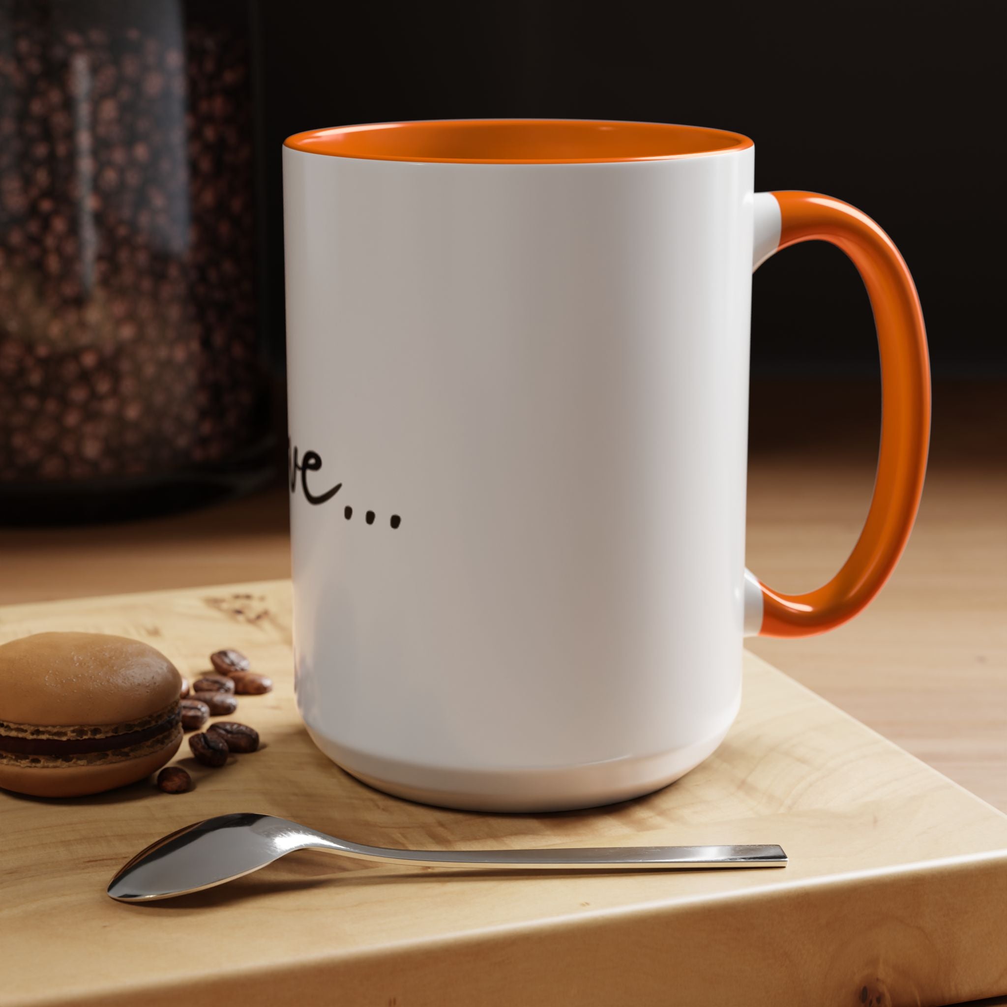 Love... Accent Coffee Mug — Minimal Script Ceramic Mug (11/15 oz)