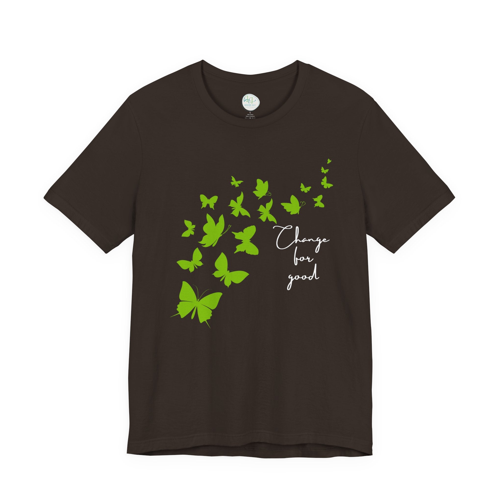 Butterfly Change for Good Tee — Inspirational Eco-Friendly Graphic T-Shirt