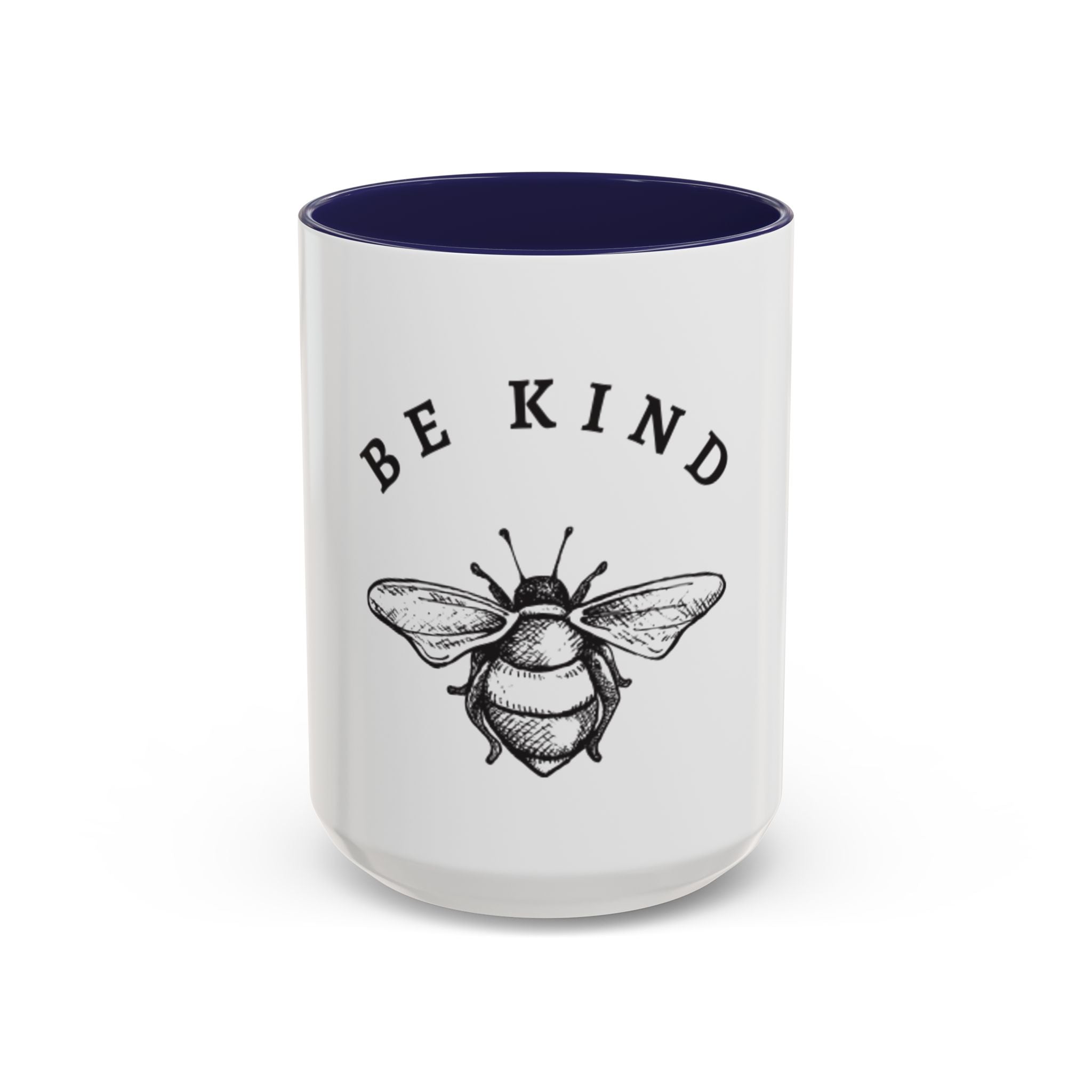 Be Kind Bee Accent Coffee Mug – Inspirational Ceramic Coffee Cup (11/15oz)