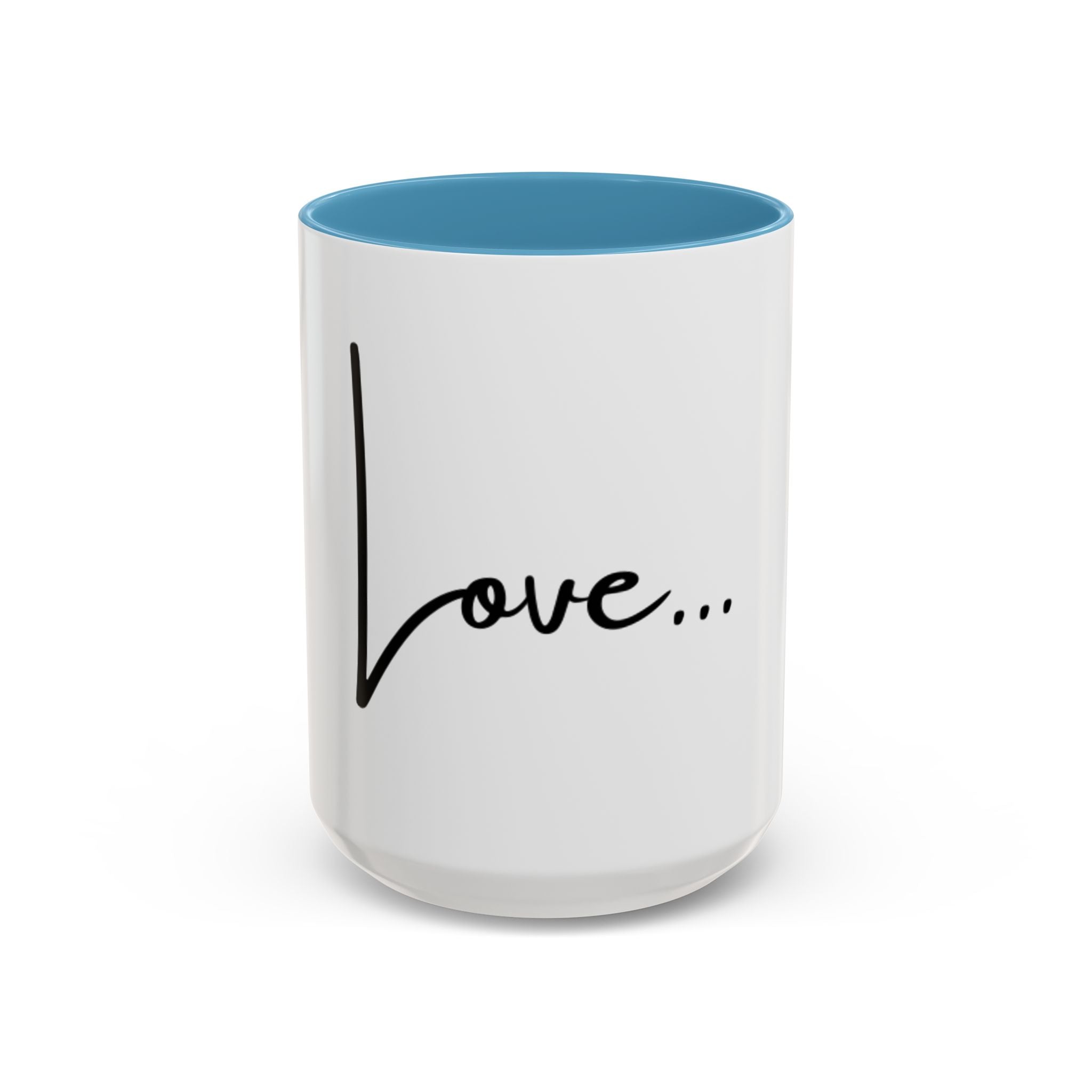 Love... Accent Coffee Mug — Minimal Script Ceramic Mug (11/15 oz)