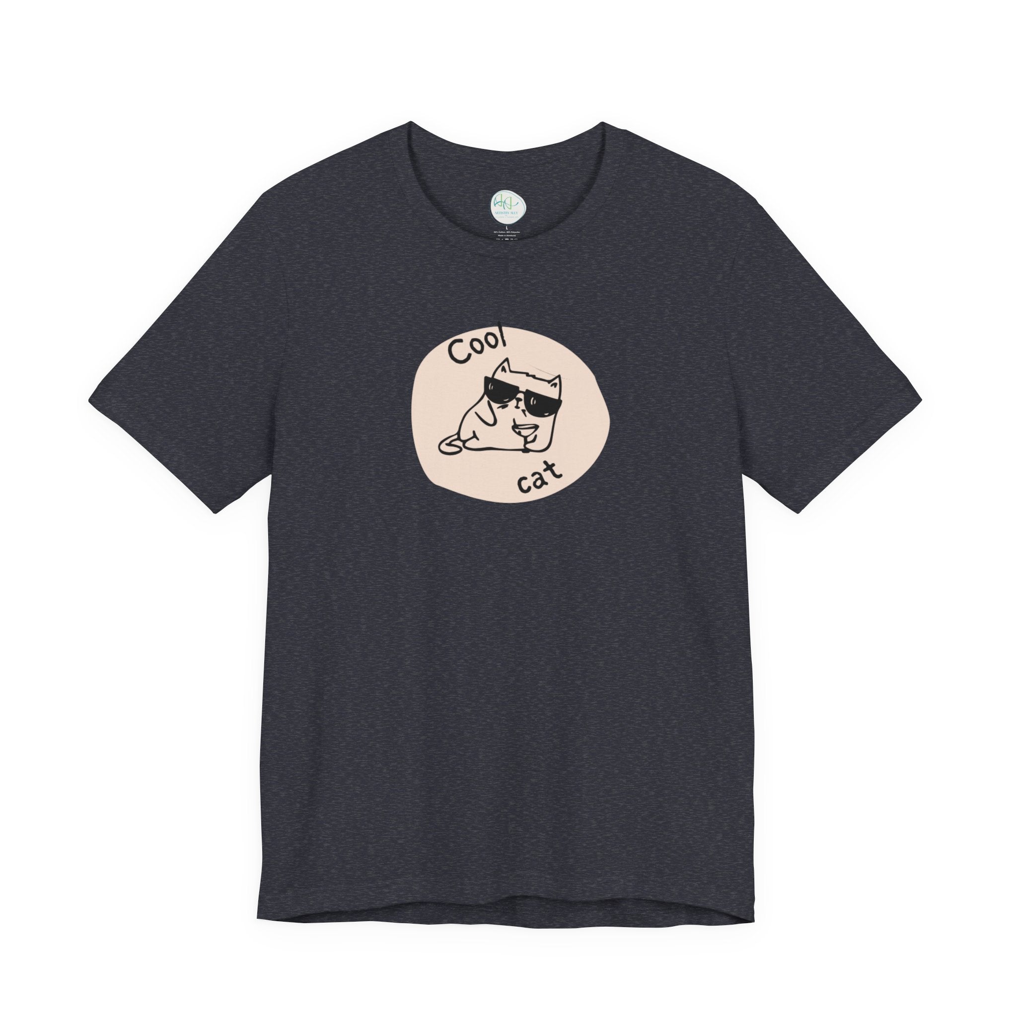 Cool Cat Tee – Retro Minimal Cat Graphic T-Shirt