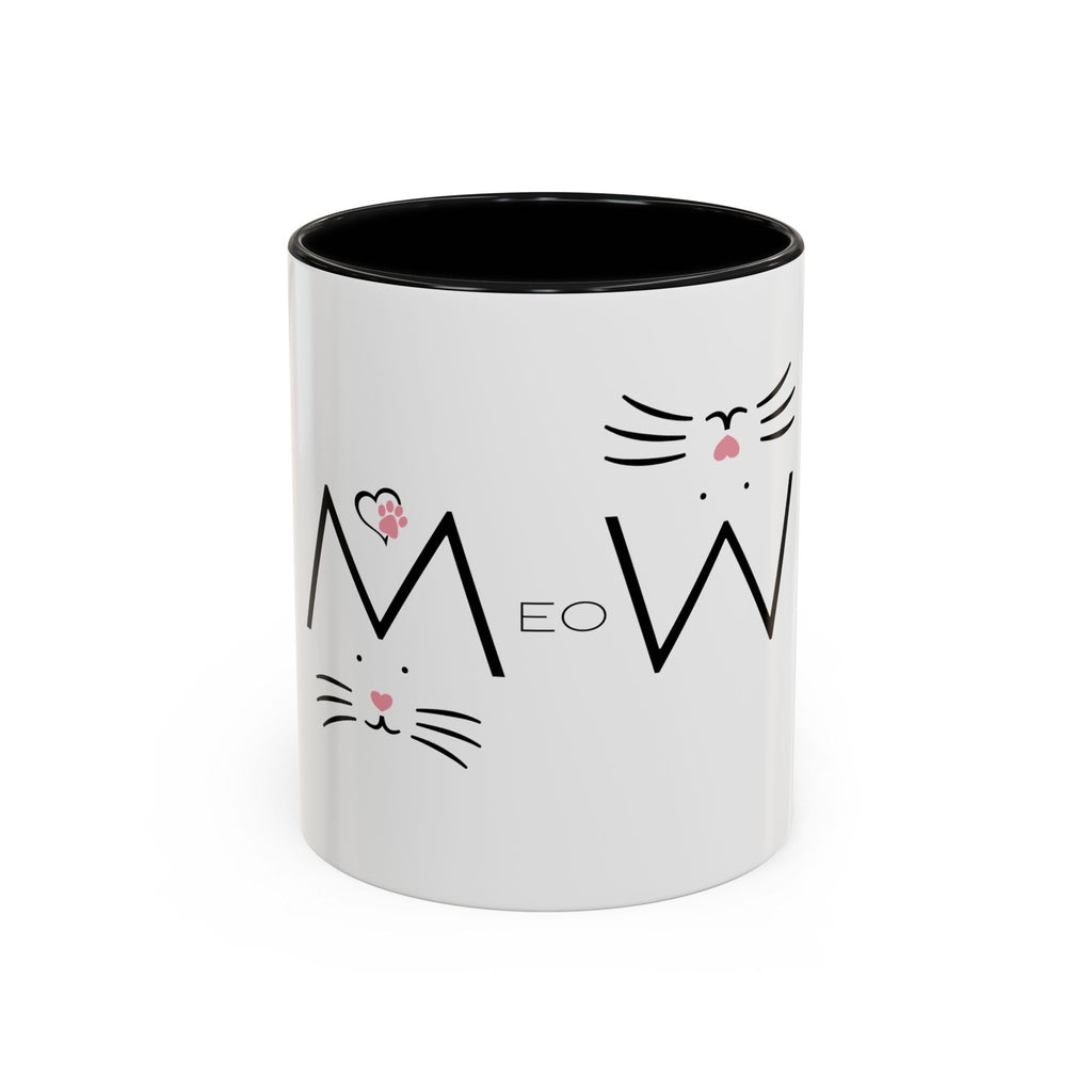 Meow Cat Accent Coffee Mug – Cute Kitty Face 11/15oz