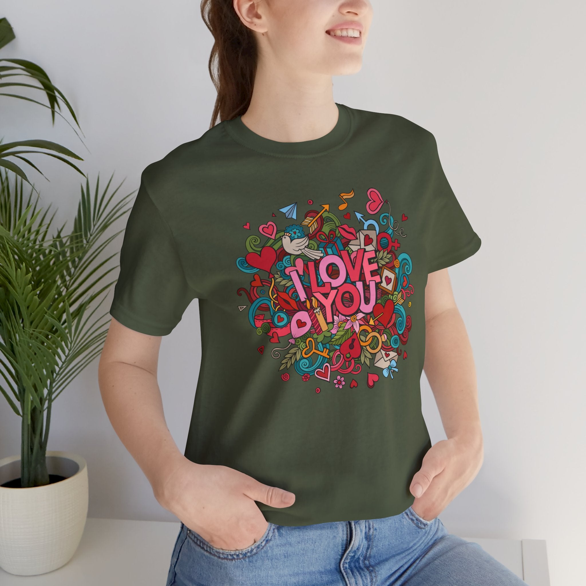 I Love You Doodle Graphic Tee