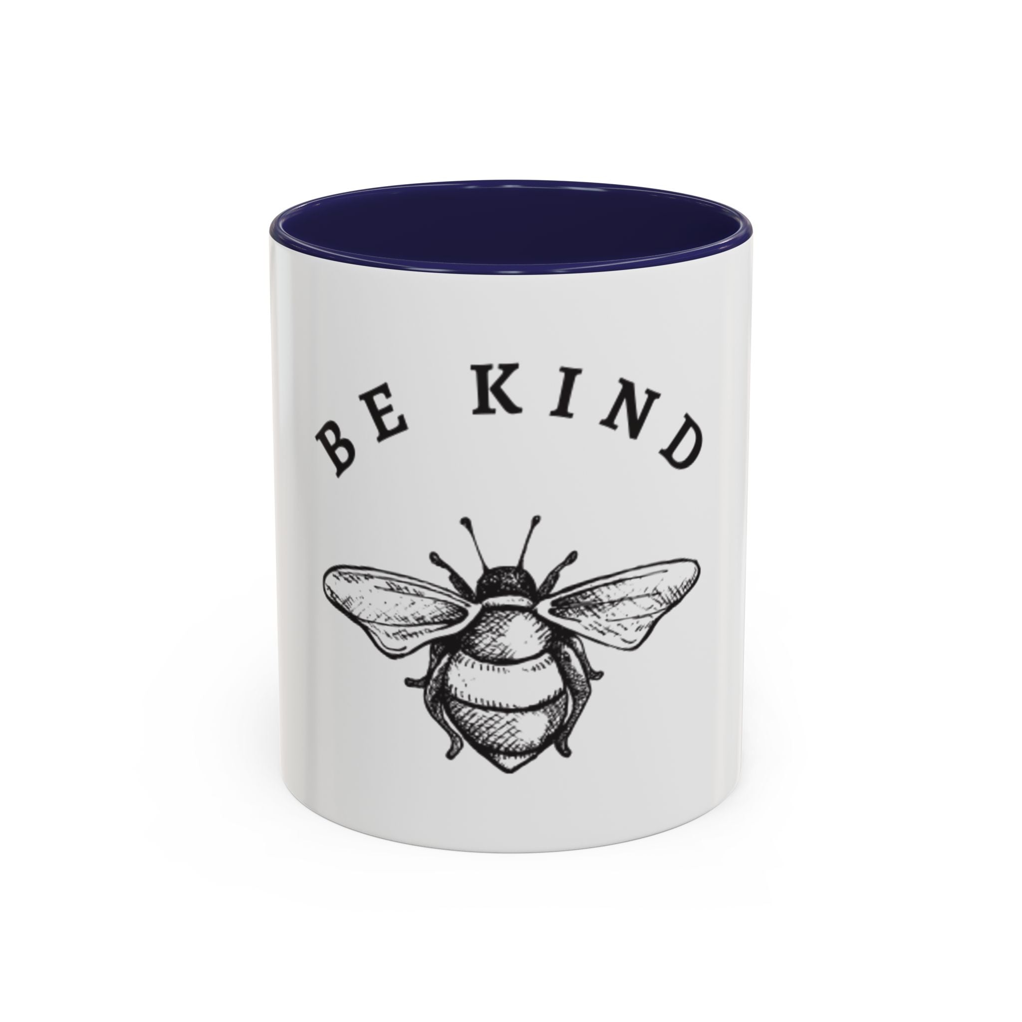 Be Kind Bee Accent Coffee Mug – Inspirational Ceramic Coffee Cup (11/15oz)