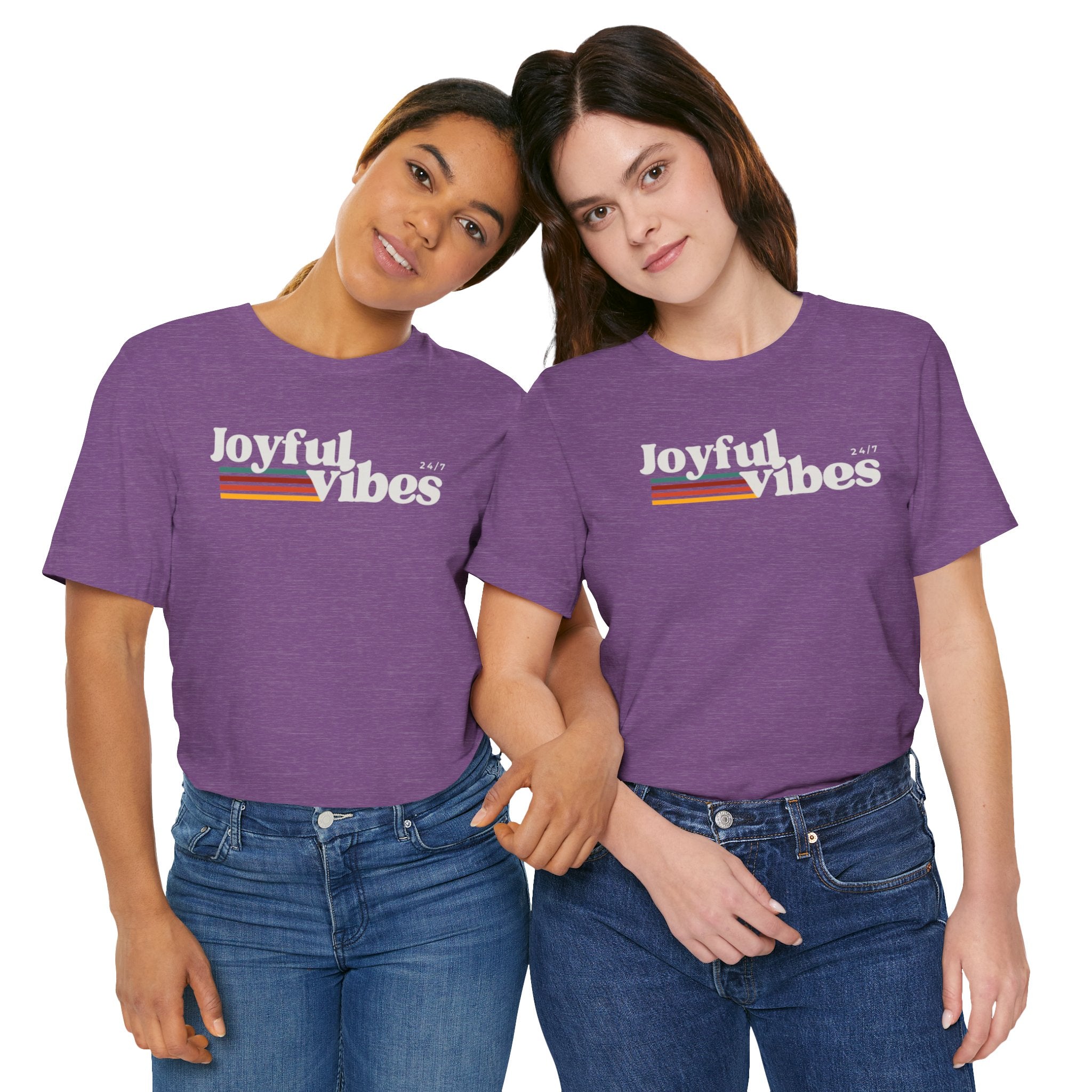 Joyful Vibes T-Shirt – Retro Sunrise Graphic Tee
