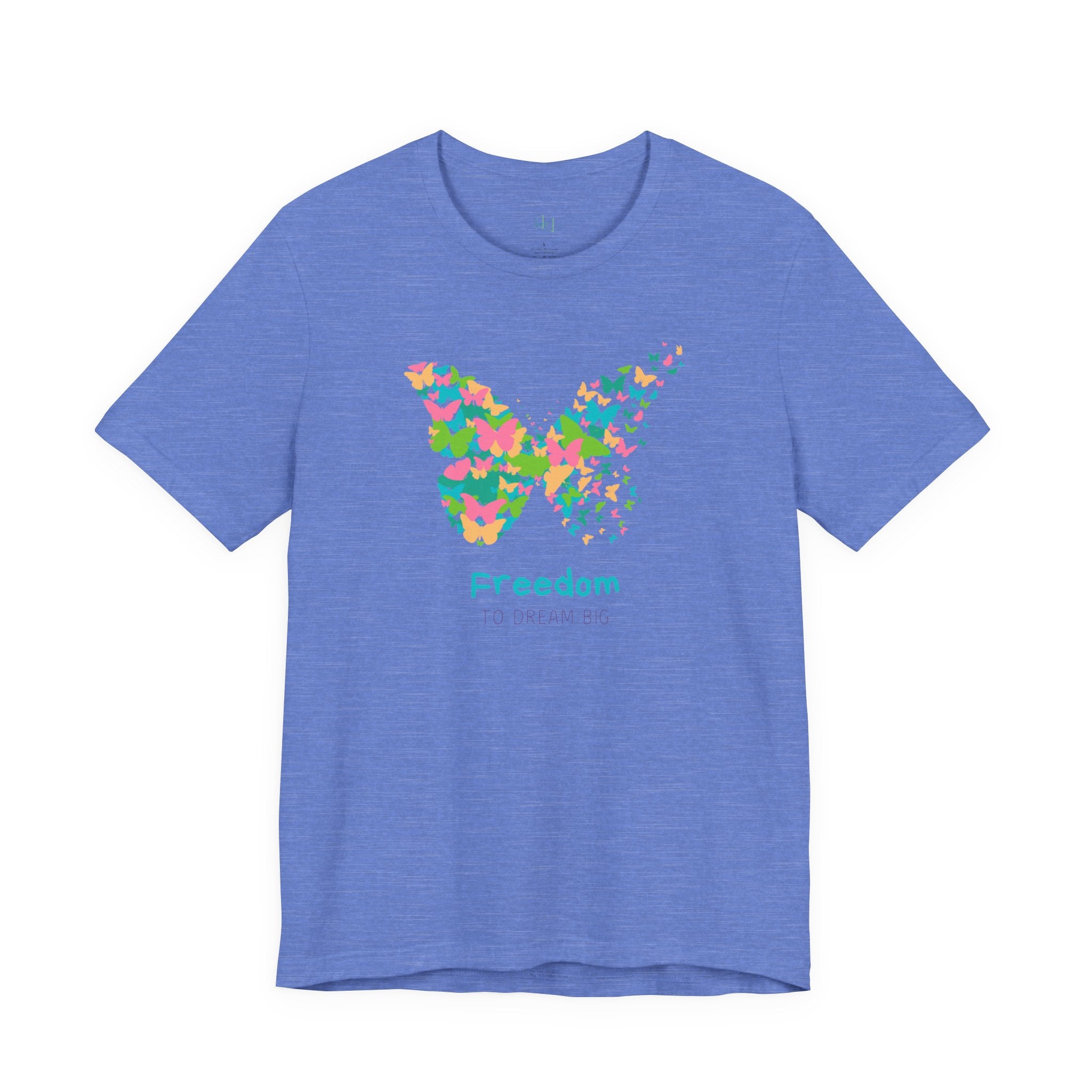 Freedom Butterfly Tee — Colorful Butterfly Graphic T-Shirt