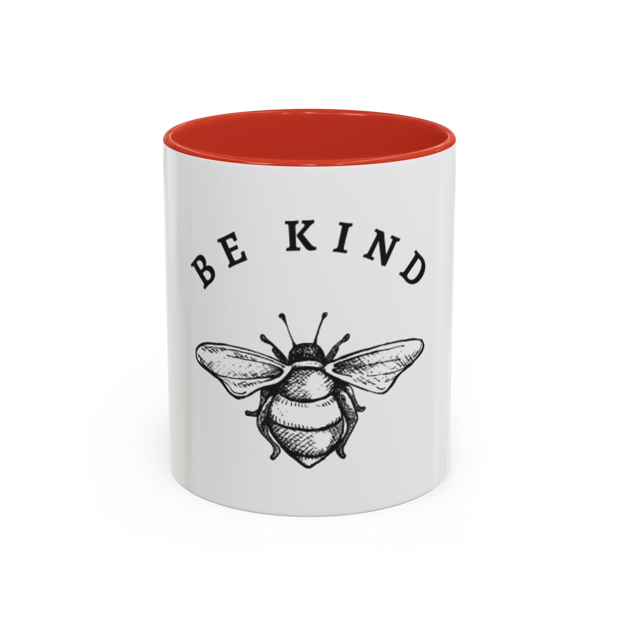 Be Kind Bee Accent Coffee Mug – Inspirational Ceramic Coffee Cup (11/15oz)