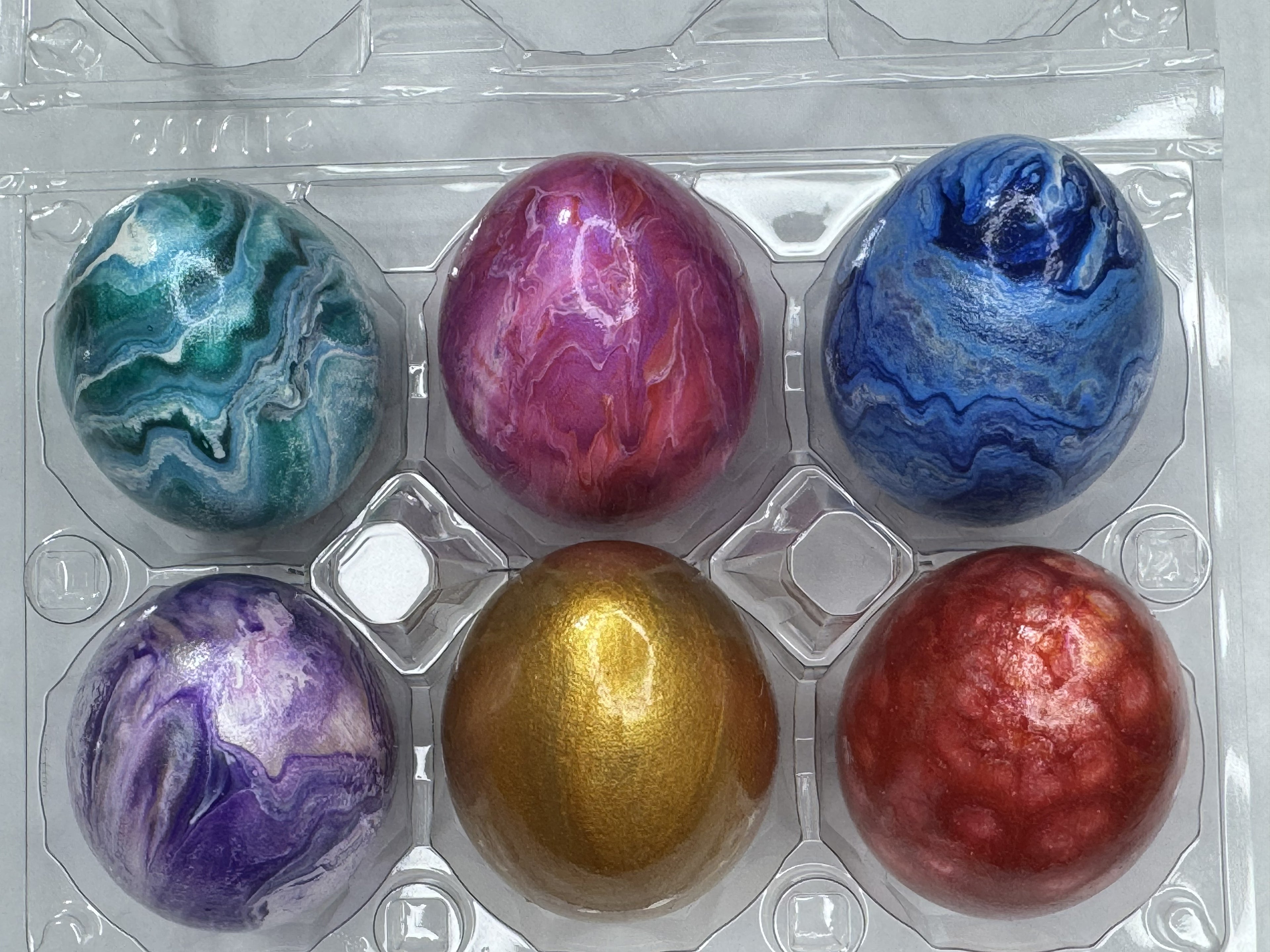 Fluid Art Wooden Egg— Hand-Crafted Originals by Allyson J. Thomas