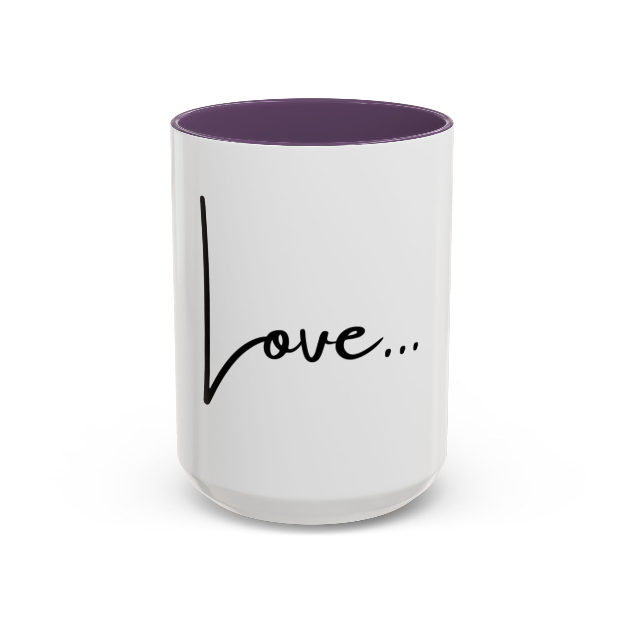 Love... Accent Coffee Mug — Minimal Script Ceramic Mug (11/15 oz)