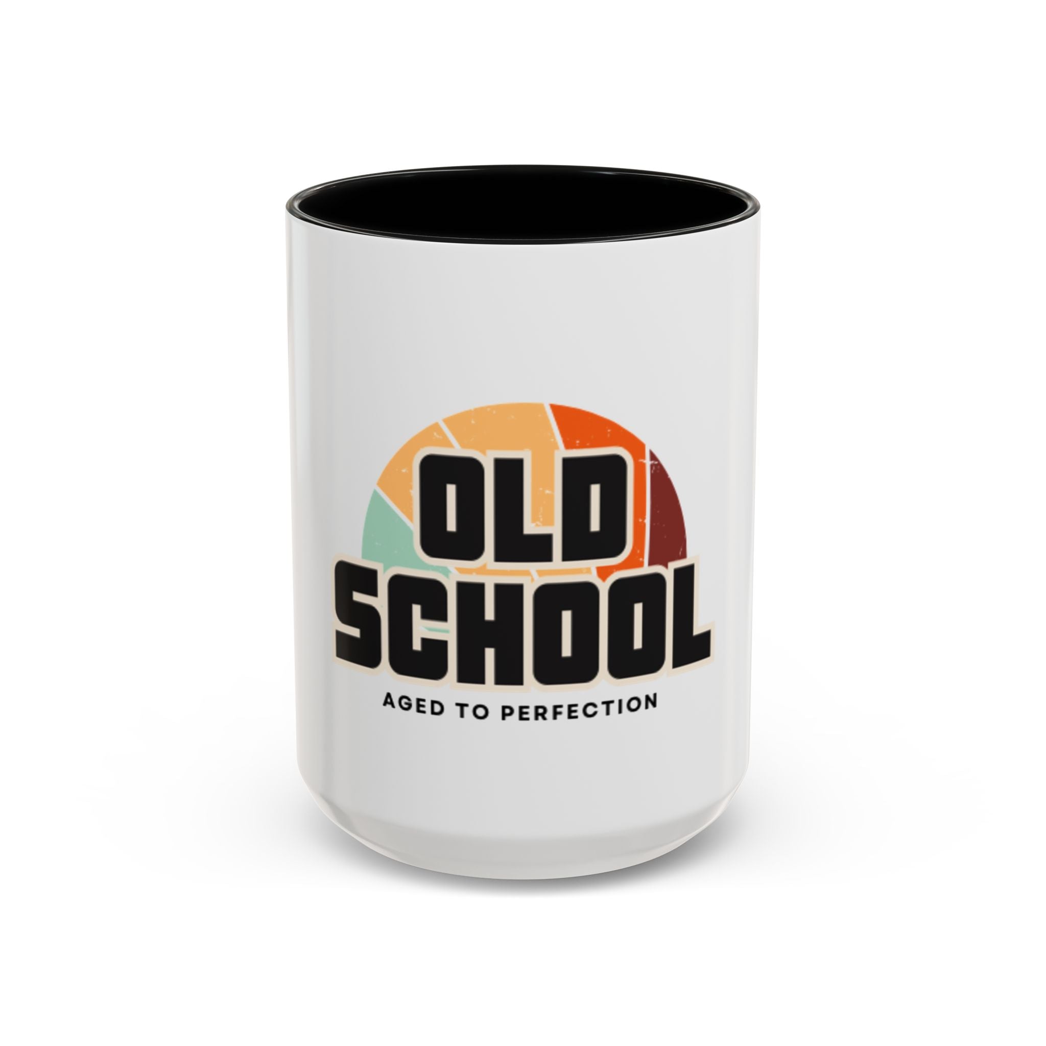 Old School Coffee Mug — "Aged to Perfection" Retro Accent Mug