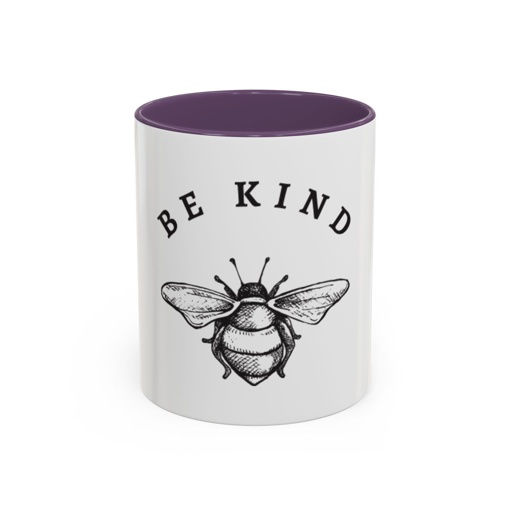 Be Kind Bee Accent Coffee Mug – Inspirational Ceramic Coffee Cup (11/15oz)
