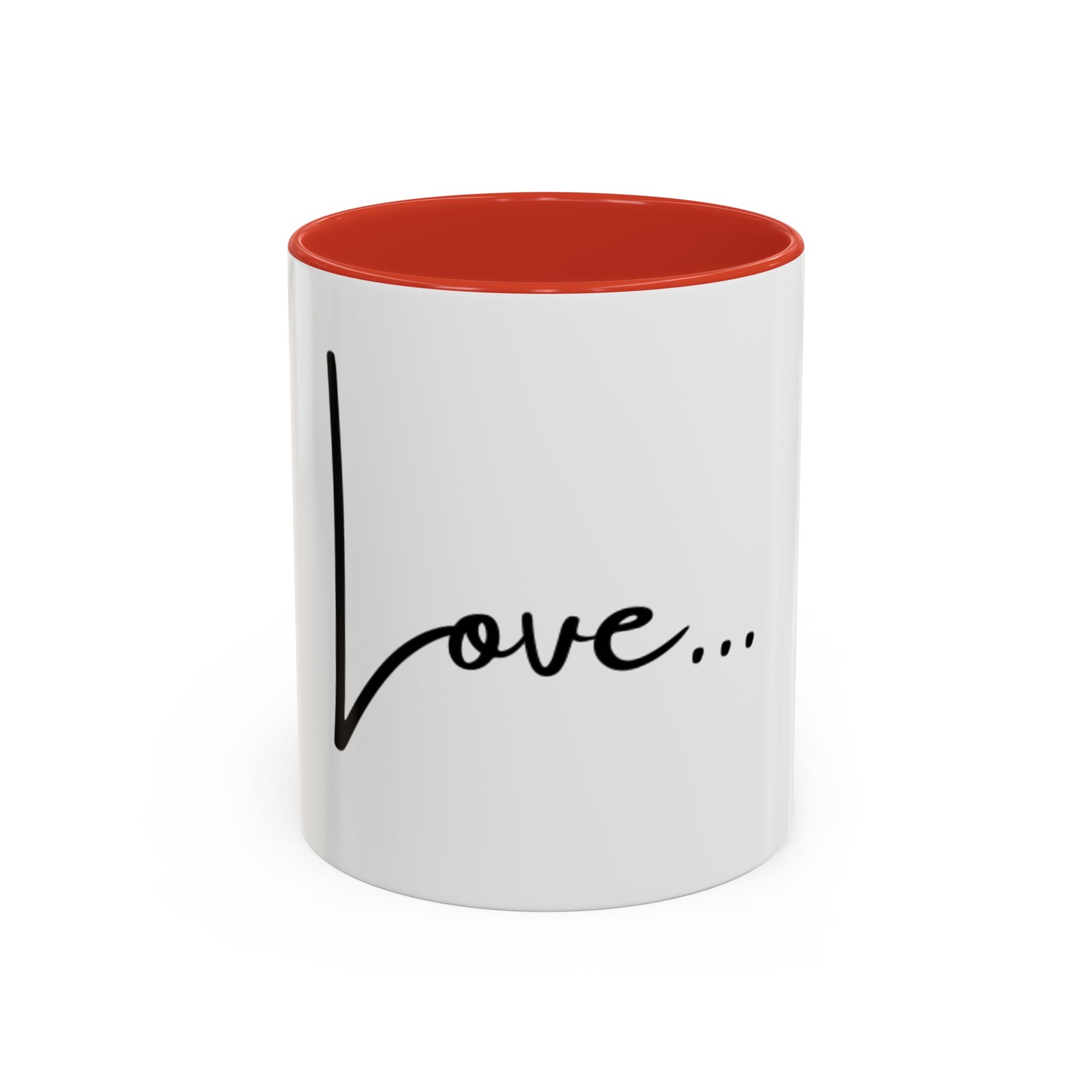 Love... Accent Coffee Mug — Minimal Script Ceramic Mug (11/15 oz)