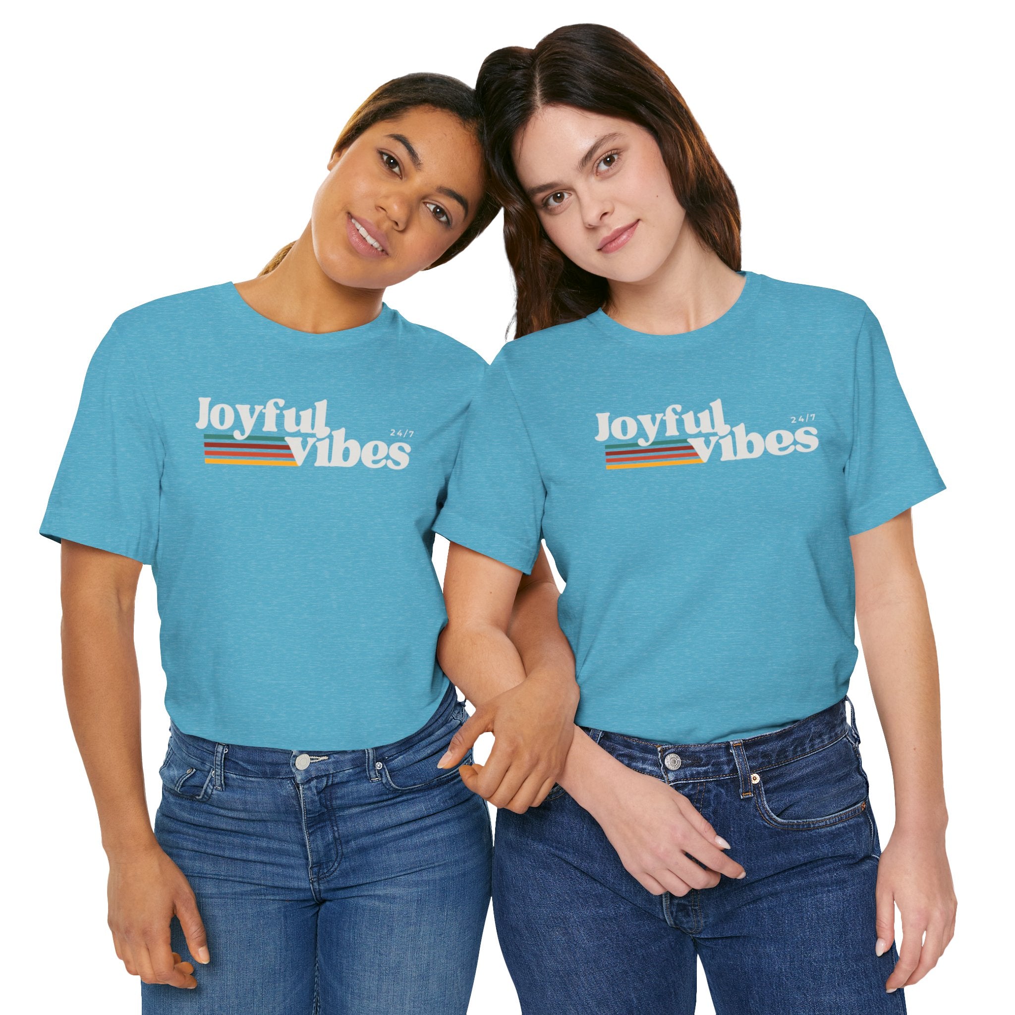 Joyful Vibes T-Shirt – Retro Sunrise Graphic Tee