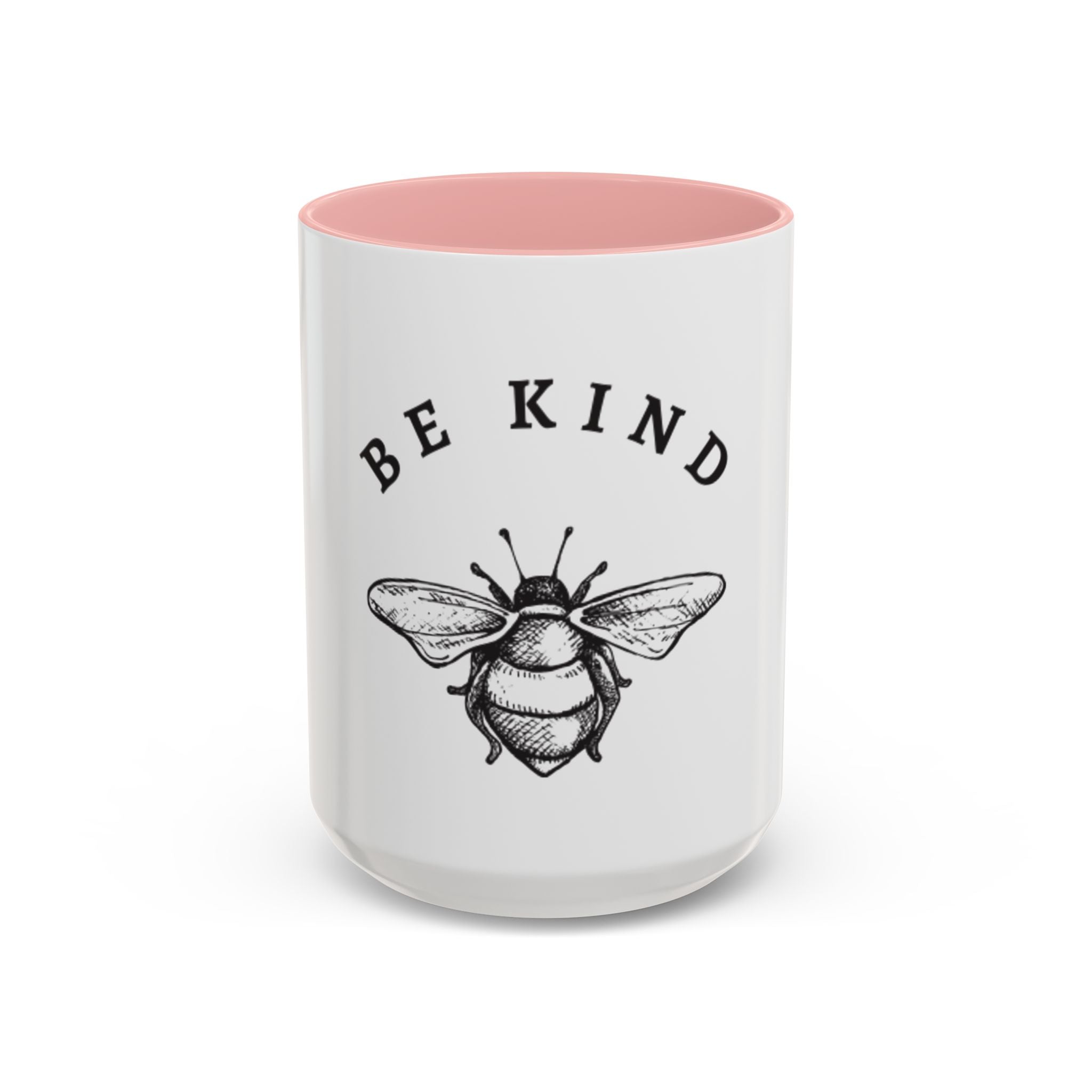 Be Kind Bee Accent Coffee Mug – Inspirational Ceramic Coffee Cup (11/15oz)
