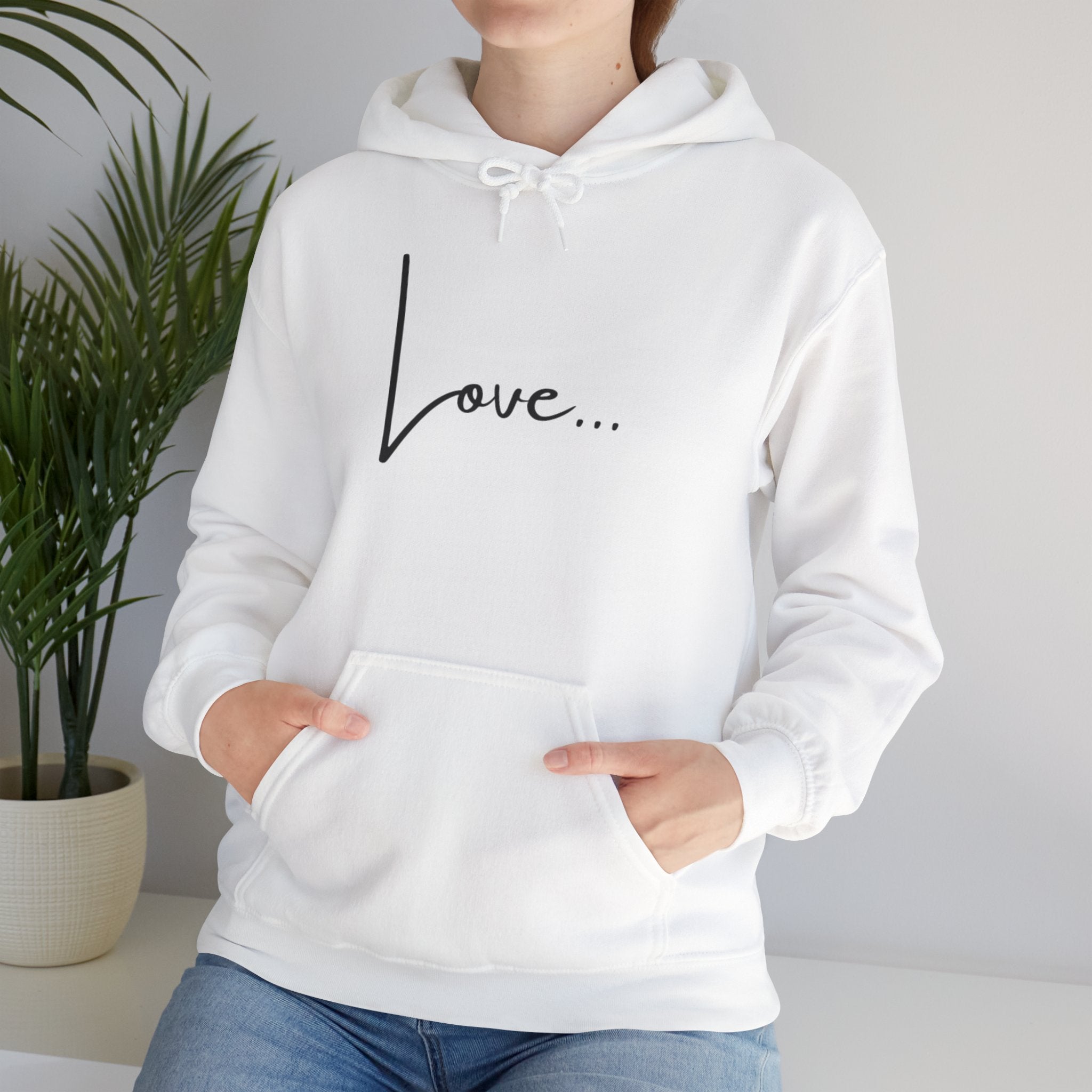 Love... Hoodie — Minimal Script Love Pullover