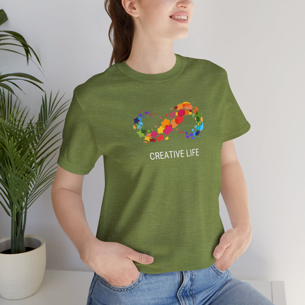 Creative Life T-Shirt — Colorful Infinity Art Tee for Artists & Creatives