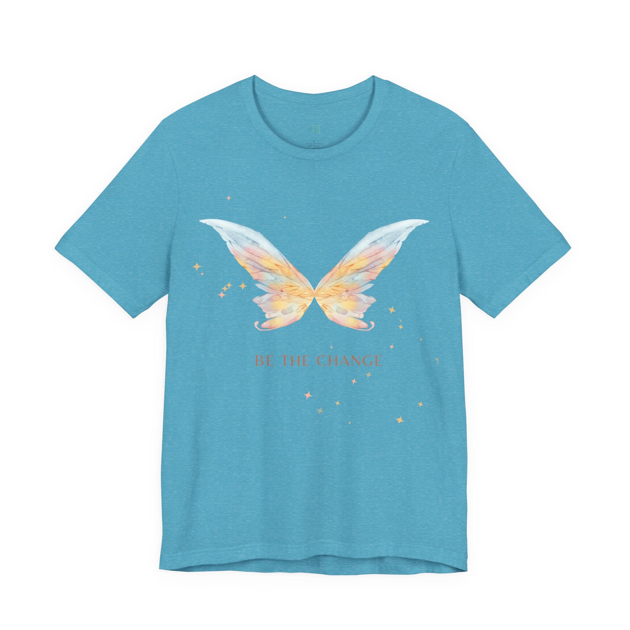 Butterfly Wings Tee — "Be The Change" Inspirational Graphic T-Shirt