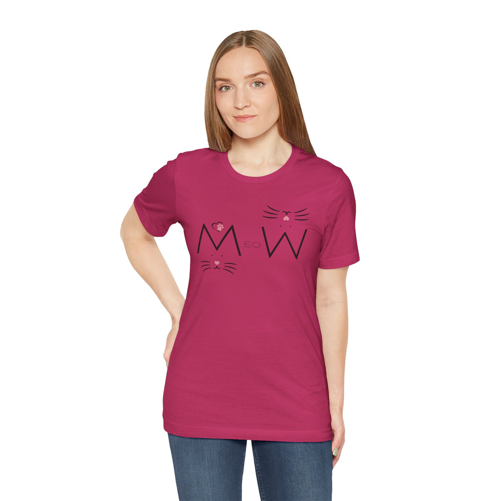 “MeoW” Cat Face – The Purr-fect Attitude Tee
