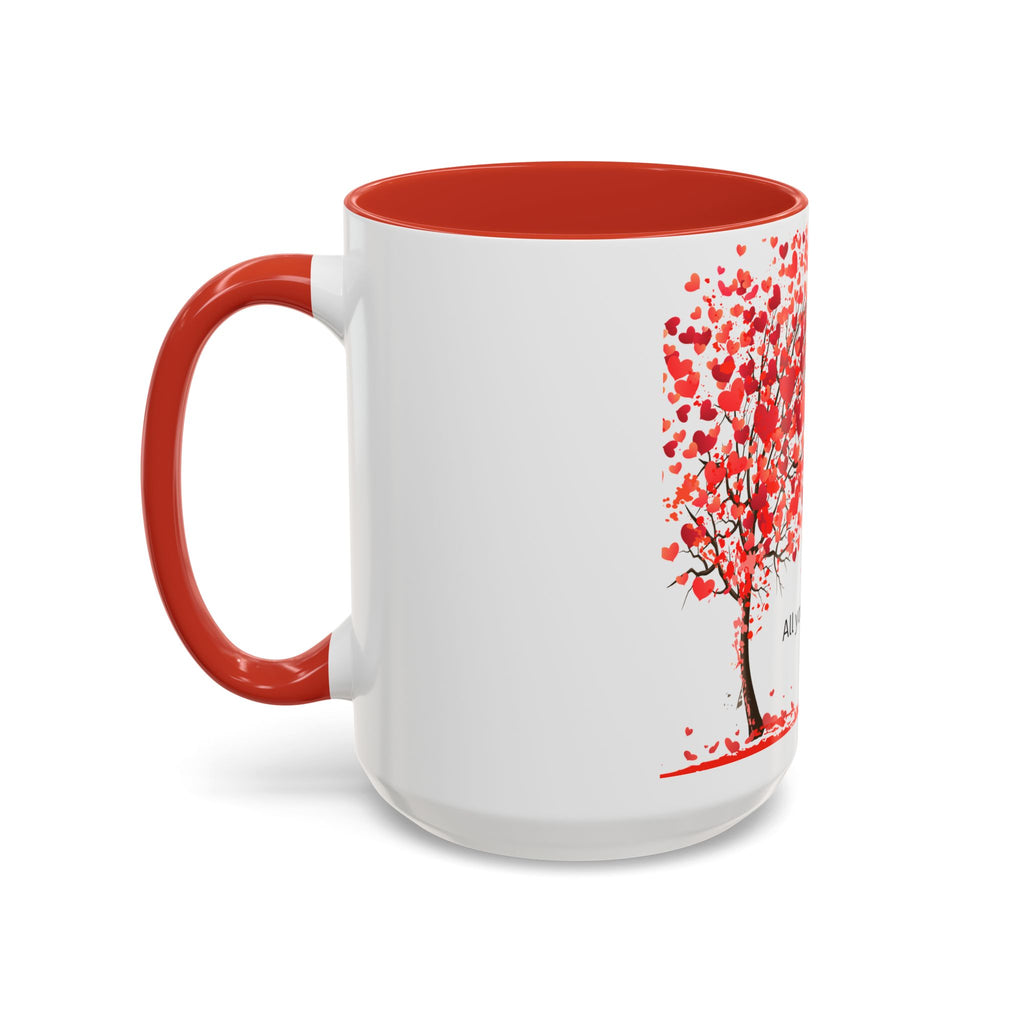 All You Need Is Love Accent Coffee Mug — 11oz & 15oz