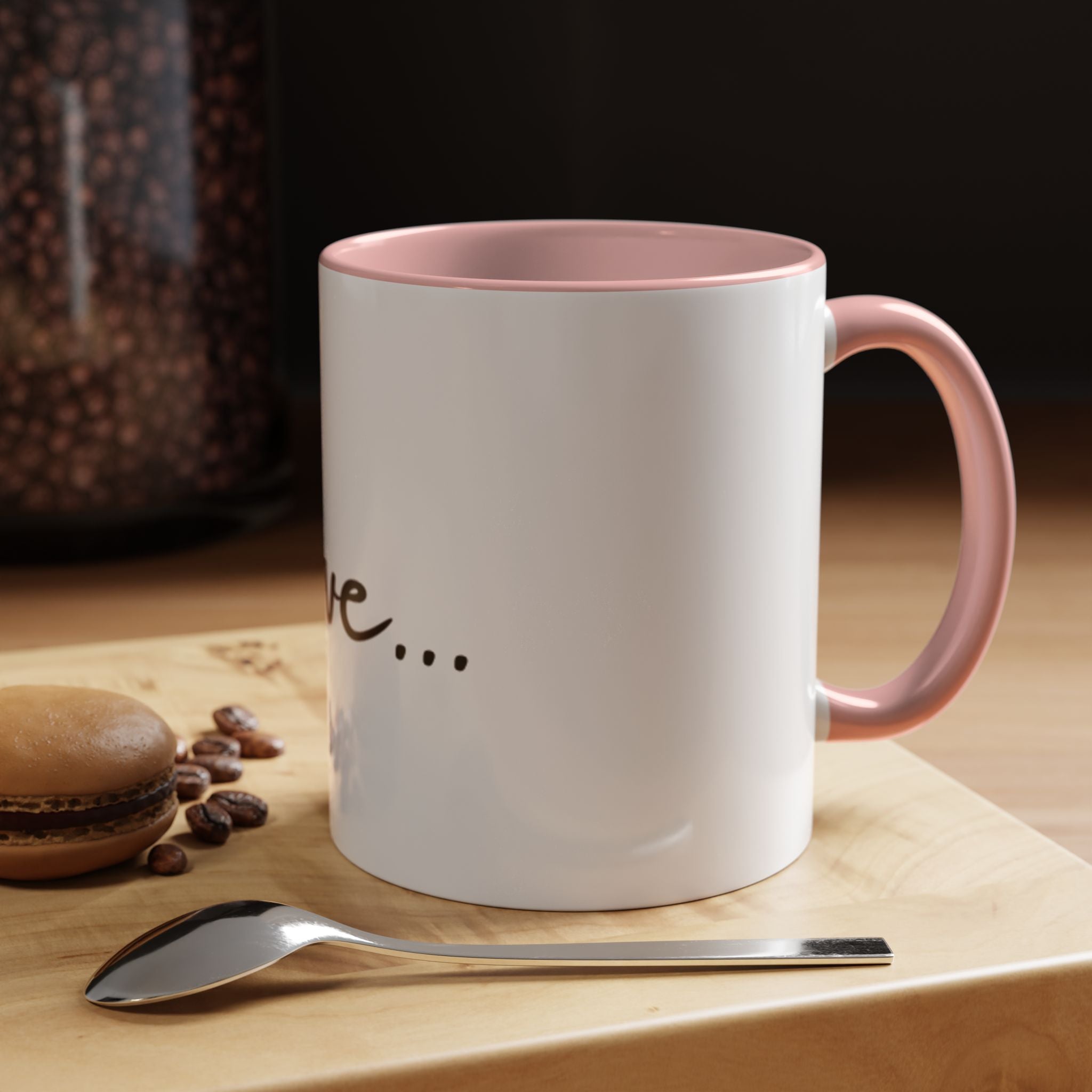 Love... Accent Coffee Mug — Minimal Script Ceramic Mug (11/15 oz)