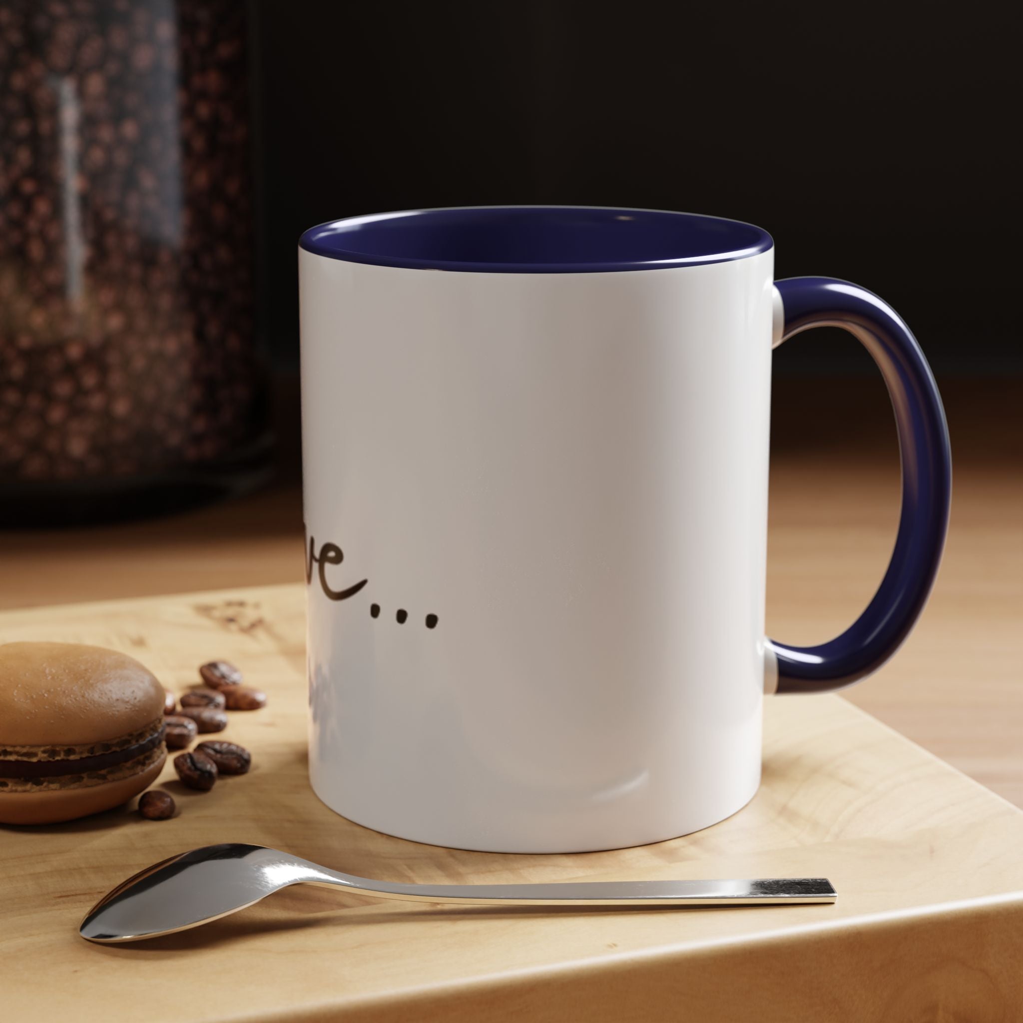 Love... Accent Coffee Mug — Minimal Script Ceramic Mug (11/15 oz)