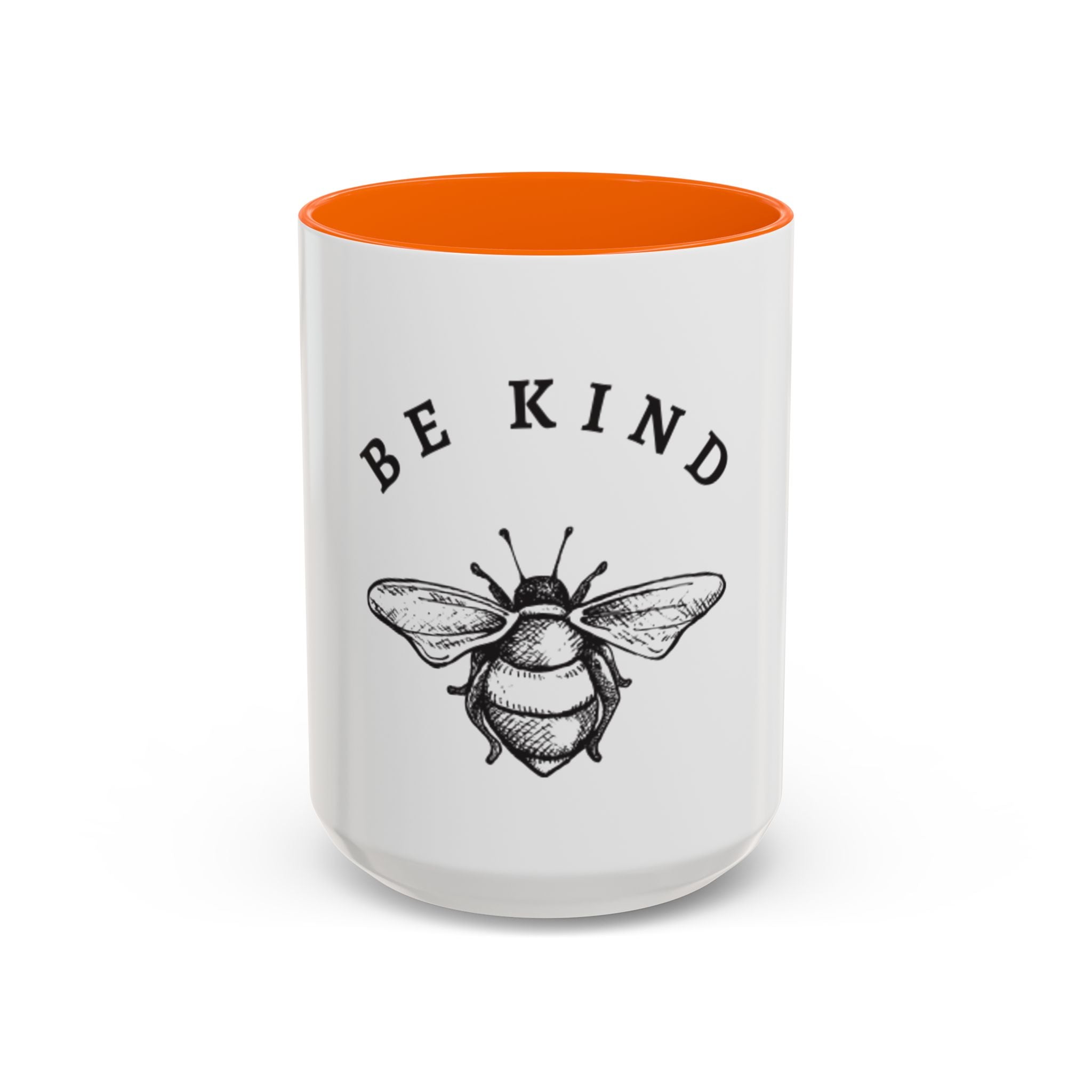 Be Kind Bee Accent Coffee Mug – Inspirational Ceramic Coffee Cup (11/15oz)