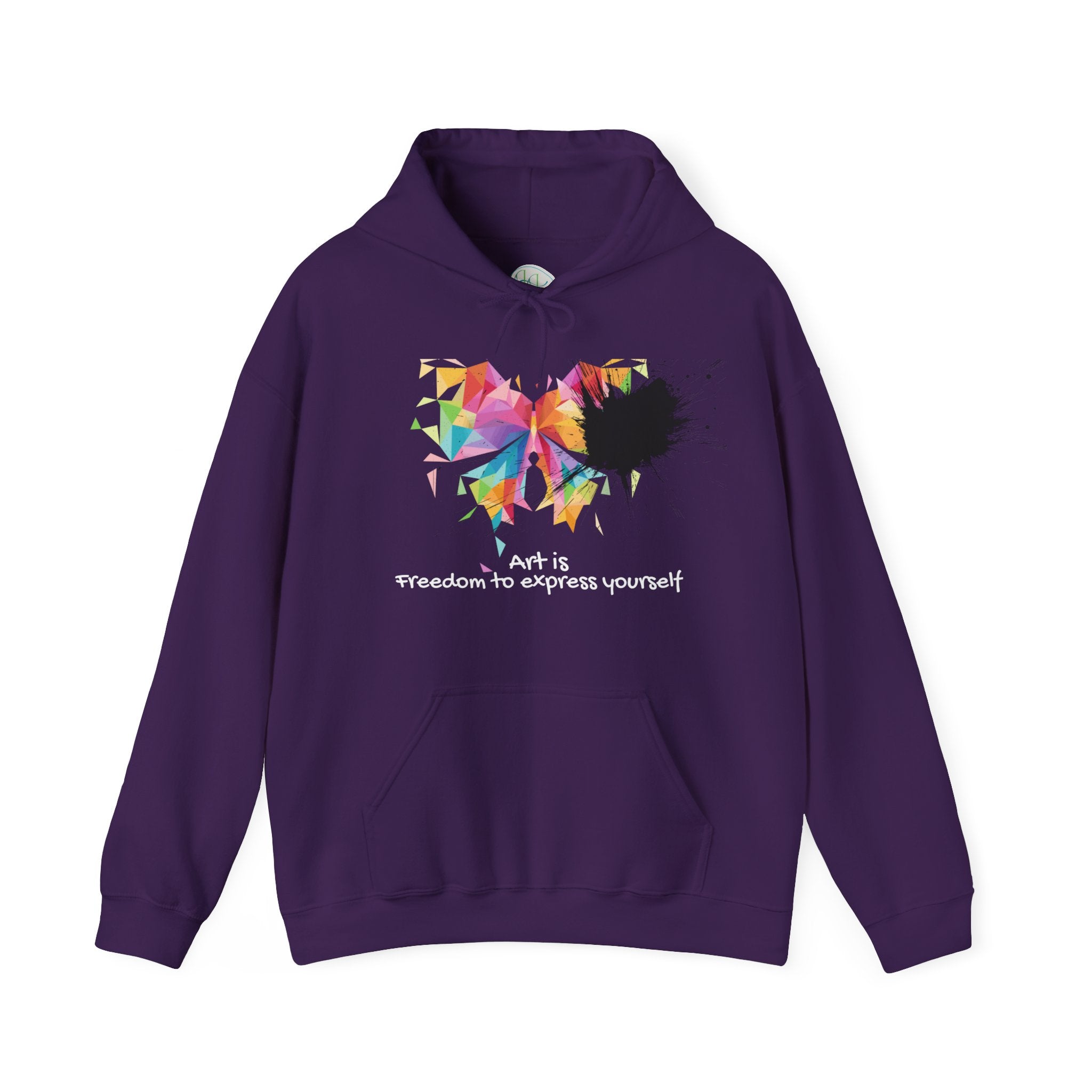 Butterfly Art Hoodie — "Art is freedom to express yourself"