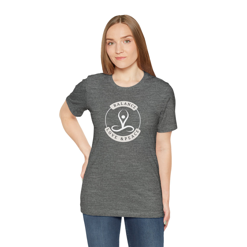 Balance Love & Peace Yoga T‑Shirt — Mindful Meditation Tee