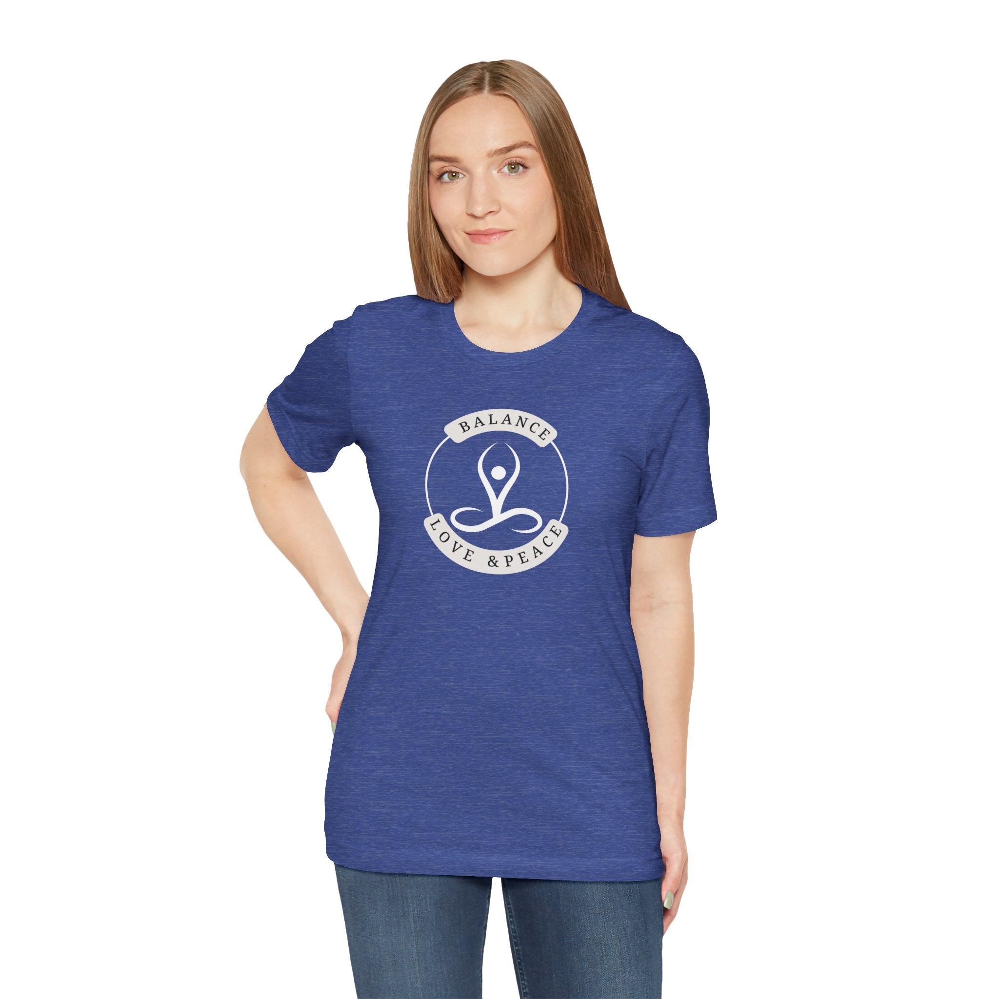 Balance Love & Peace Yoga T‑Shirt — Mindful Meditation Tee