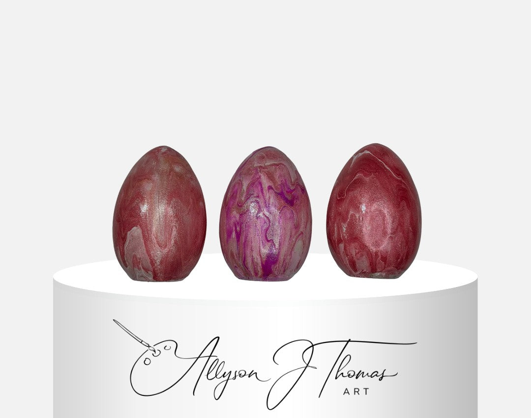 Fluid Art Wooden Egg— Hand-Crafted Originals by Allyson J. Thomas