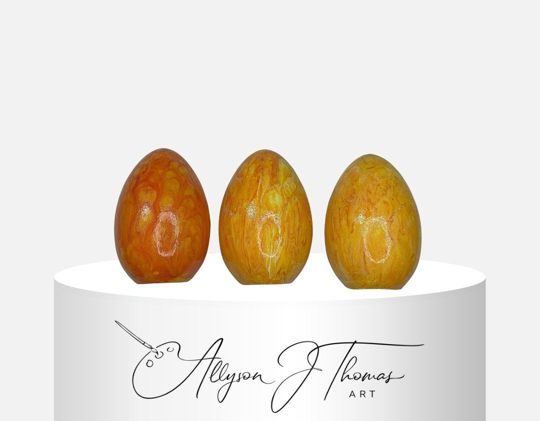 Fluid Art Wooden Egg— Hand-Crafted Originals by Allyson J. Thomas